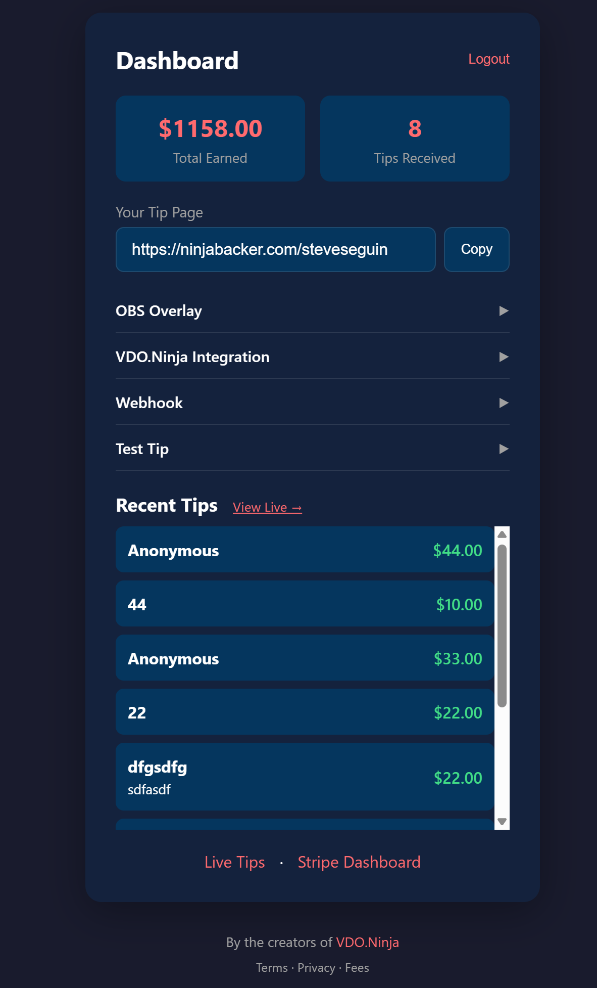 Dashboard